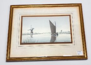 Colin M. Baxter (B.1963) 'Norfolk Wherry on the River Ant (Near Ludham)' and 'Late Afternoon Light