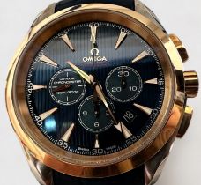 A gents Omega Seamaster Aqua Terra London 2012 Olympic limited edition stainless steel and rose gold