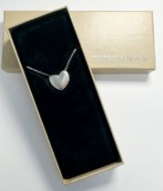 Georg Jensen Sterling Silver Annual Heart Pendant 2009 Regitze Overgaard and Chain 45 cm (17.71