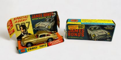 A boxed Corgi Toys ‘261’ Special Agent 007 James Bond Aston Martin D.B.5., with James Bond,