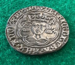 A silver Henry VI groat, Annulet issue (1422-1430). London mint. Flan and legends sharp to the