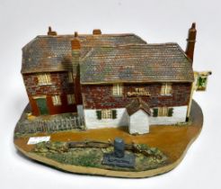 Cricket History/Local History Interest:A ceramic scale model of the historic Bat & Ball Inn,