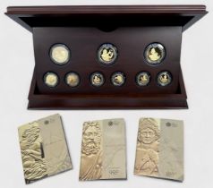 An Elizabeth II 2012 London Olympic 9-coin 22ct gold proof set - Faster Higher Stronger - produced