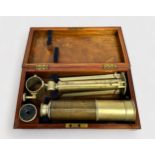 A 19th century four-draw telescope by Baker of London, engraved ‘244 High Holborn, London’, with