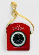 A rare Omega Olympic pocket watch with stopwatch function, C.1960’s, the black dial with Arabic