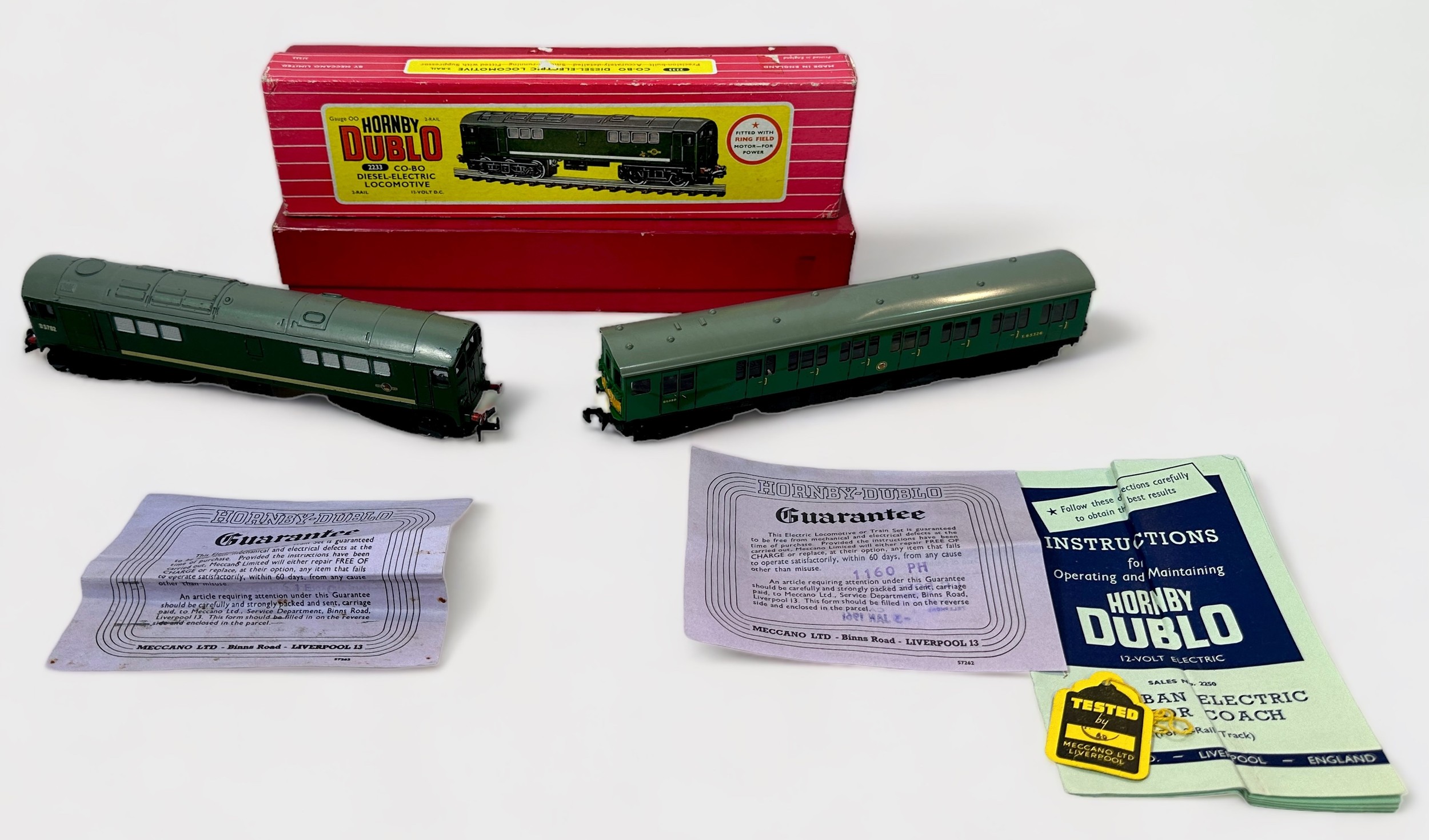 A Hornby-Dublo 2233 Co-Bo Diesel-Electric Locomotive (2-Rail), housed in original picture box with