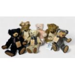 Six limited edition Robin Rive teddy bears, including Countrylife, comprising; Henry Higgins, no.