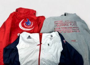 An official red Olympic 2012 Olympic Park run coat, together with an official Team GB sailing