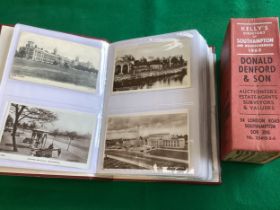 An album of approximately 150 standard-size postcards of Southampton, around 37 post-card size