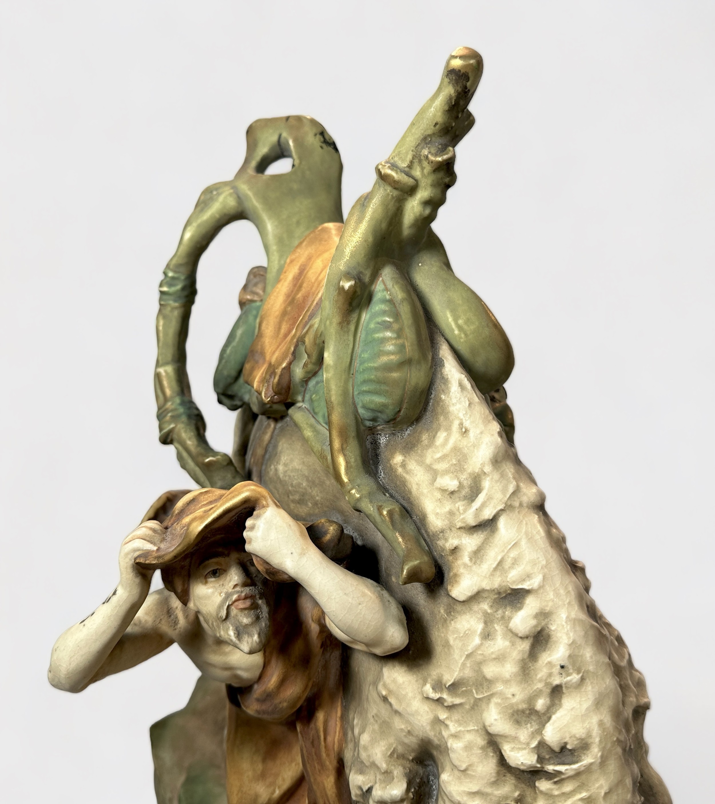 A large late 19th/early 20th century 'Amphora' Porzellanfabrik orientalist figure group of a camel - Image 2 of 5