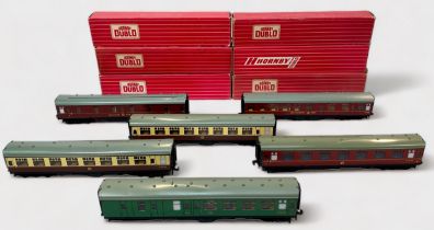 Thirteen various boxed Hornby-Dublo rolling stock, corridor coaches, restaurant cars, etc., to