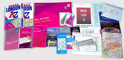 A collection of assorted London 2012 Olympic Transport ephemera, comprising, a quantity of