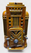 A 1930s French wood-fired heater in the Art Deco style, by Antinea, 63x35cm
