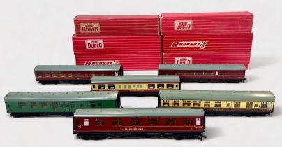 Twelve various boxed Hornby-Dublo rolling stock, corridor coaches, restaurant cars, brake vans,