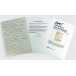 Original handwritten practice/memory sheet of song lyrics for ‘Married With Children’ by Noel