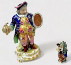 An early 19th Century Derby Porcelain figure of John Falstaff, painted in polychrome enamels, (as