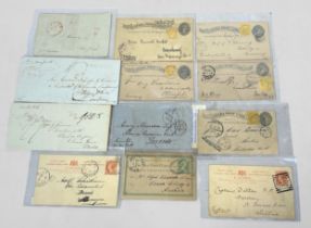 Postal History: Mixed lot comprising 2x Stampless 'entire' covers 1846 halifax, Nova Scotia via
