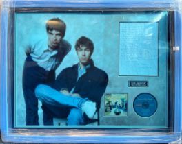Original handwritten lyrics for ‘Slide Away’ by Noel Gallagher for Oasis album ‘Definitely Maybe’,