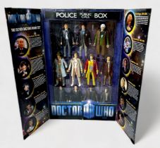 A boxed Doctor Who: The Eleven Doctor Figure set by Character, comprising all eleven incarnations of