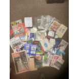 Sporting : Box of mixed sports inc progs, mags, br