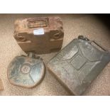 Collectables : Militaria WWII Jerry Cans x 3 varyi