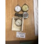 Collectables : Pocket watches vintage x3 & watch -