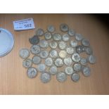 Coins : GB silver coins KGV crowns/half crowns rea