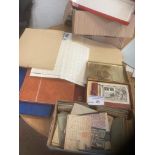 Stamps: Stock books/tin/box various world inc Russ