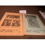 Speedway : Sydney - Australia programmes (2) 12/11