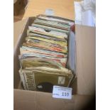 Records : Box of 7" singles - mixed discs inc seve