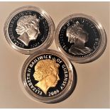 Coins : JERSEY, GUERNSEY & I.O.M. Various £5 proof