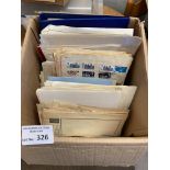 Stamps : Box of albums, pages & loose worldwide m