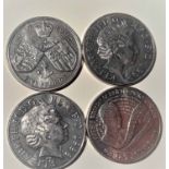 Coins : GREAT BRITAIN 4 x 1998 £5 Coins not encaps