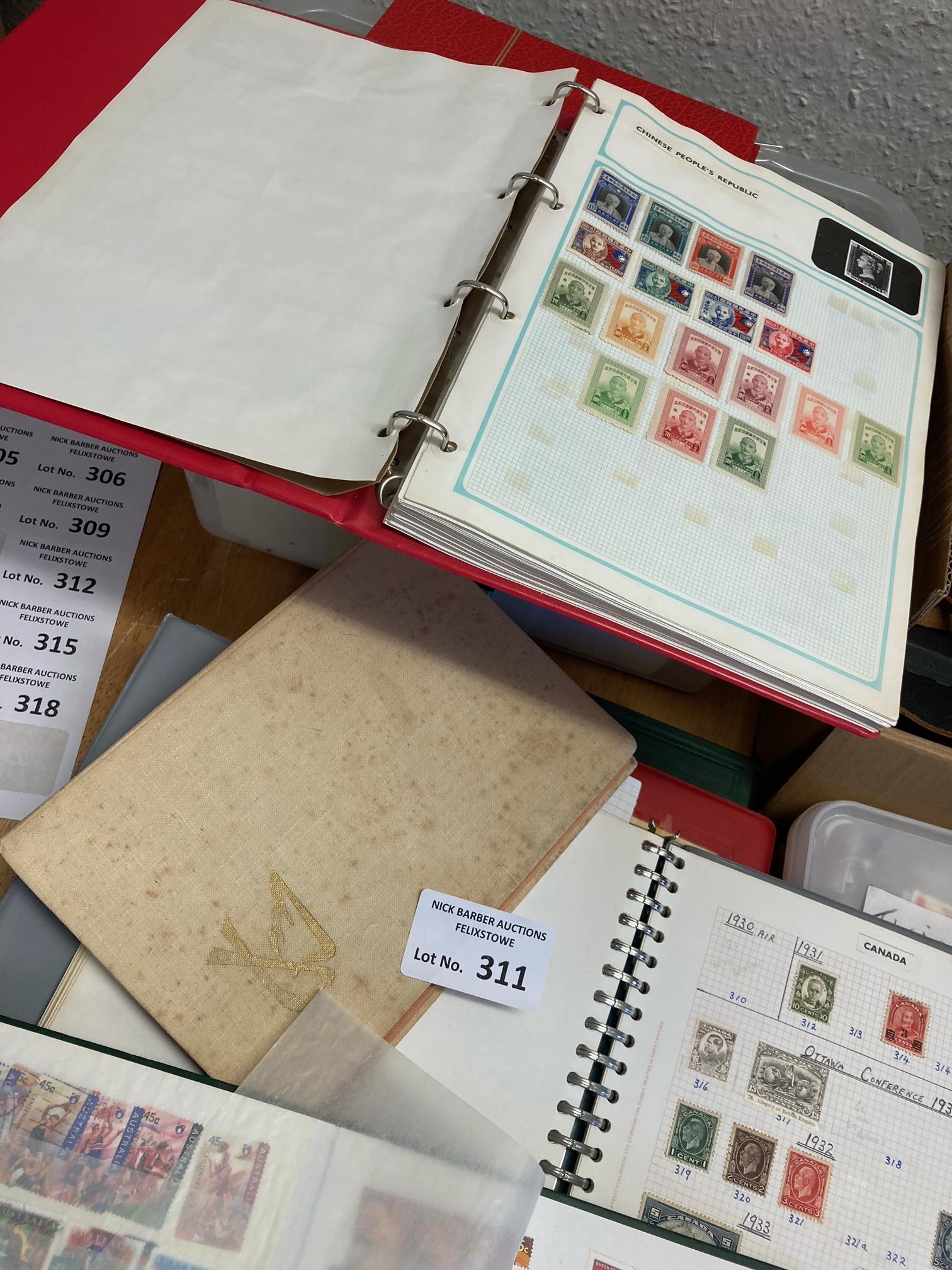 Stamps : Box of albums inc World, Canada, stock bo