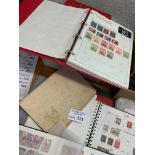 Stamps : Box of albums inc World, Canada, stock bo