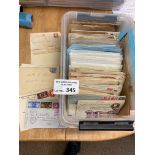Stamps : Postal stationary in small crate QV-QEII