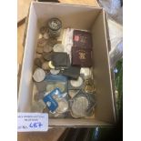 Coins : Box of coins - inc £5 coins, crowns bronze