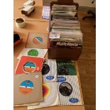 Records : A crate of 7" singles Soul/Disco etc app