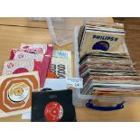 Records : Collection of 150 7" singles in crate 19