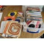 Records : A crate of 150+ 7" singles - good lot in