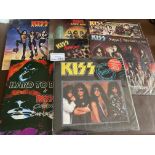 Records : Kiss Albums (7) inc Smashes Thrashes Hit