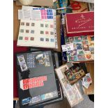 Stamps : GB large rummage box of material in album