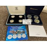 Coins : £1 coins silver proof coin set 2003 bridge