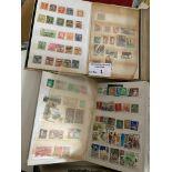 Stamps : China/Japan/Thailand in 2 small stock boo