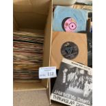 Records : Box of approx 150 7" singles - good name