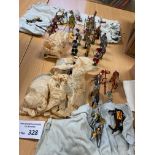 Diecast : A box of soldiers/horseback - medieval m