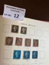 Stamps : GB Red Windsor album QV-QEII inc 2x penny