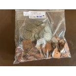 Coins/Tokens : Big bag of 2 x 100 different vintag