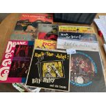 Records : Rock & Roll albums in case Eddy, Holly V