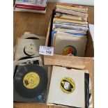 Records : 100+ 1950s/60s/70s 7" singles - good box